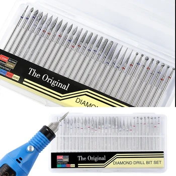 

30pc Diamond Nail Drill Bit Set Milll Cutter Nail Remover Tool Rotary Electric Manicure Machine Drill Burr Clean Accessory new