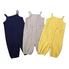 Детские комбинезоны для маленьких девочек с принтом; летняя одежда с короткими рукавами; комбинезон; Свободный комбинезон; Детские костюмы; одежда для малышей; комбинезоны