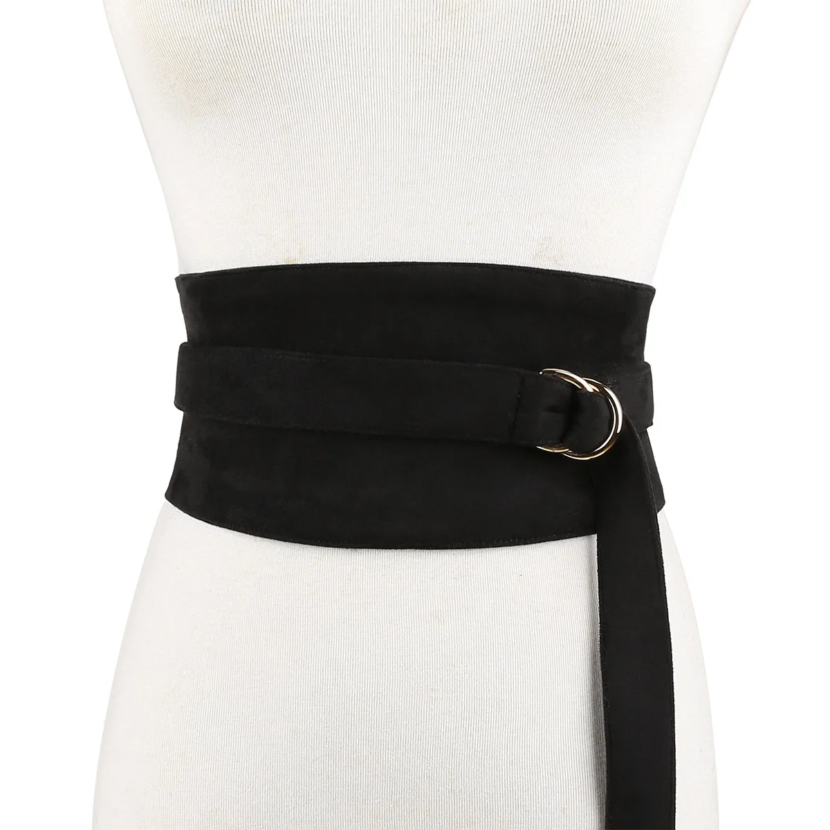 

Velvet Belt Woman Simple Lengthening Waistband Soft Dress Decorate Waist Belts Women Flannelette Wide Female Knotted Black 195cm