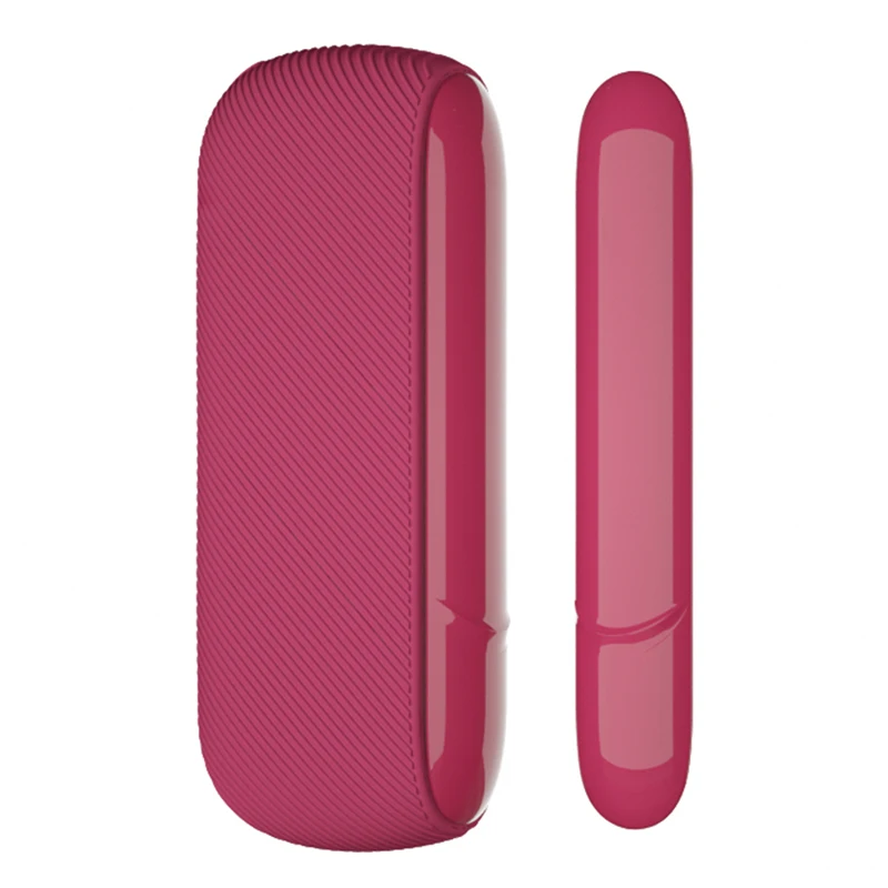 Wine Red Мягкий жидкий силиконовый чехол для IQOS 3,0 зарядная коробка Электронная сигарета прибор с крышкой двери анти-осень крышка DIY аксессуар - Цвет: Wine Red