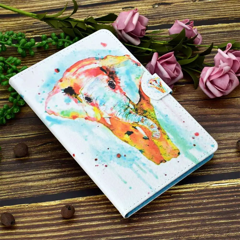 Чехол-книжка из искусственной кожи с принтом для Samsung Galaxy Tab S6 10,5 дюймов SM-T860 SM-T865 чехол с функцией автоматического сна смарт-чехол