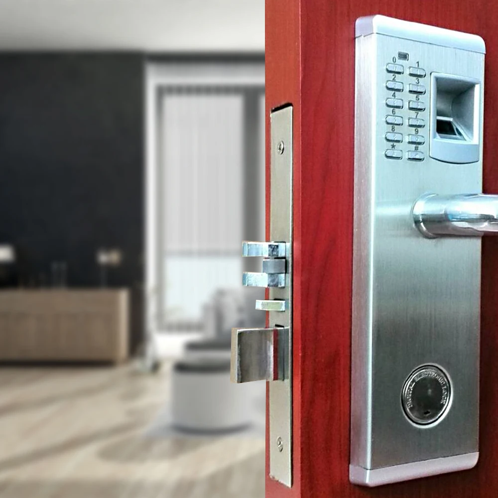 

Stainless Steel + Zinc Alloy Fingerprint and Keyboard Keyless Smart Lever Door Lock Electric Door Lock Fingerprint Code Unlock