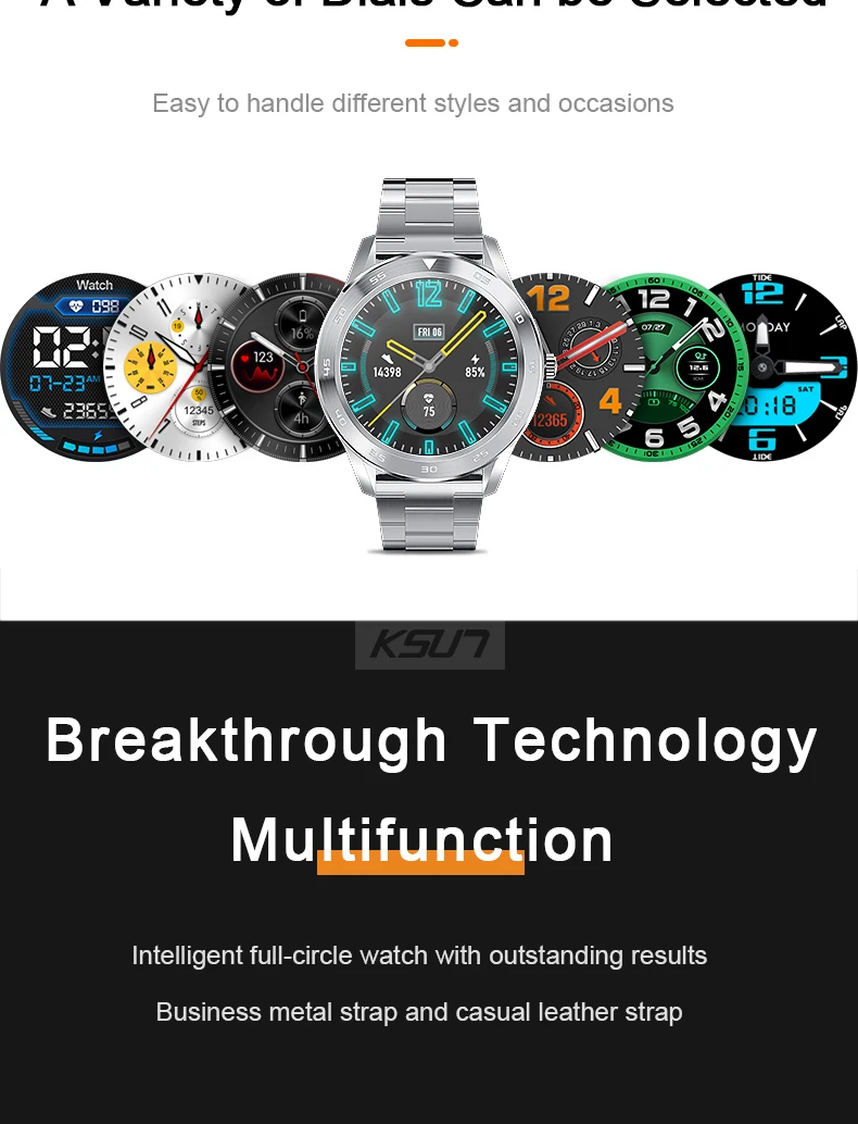 Смарт-часы KSUN KSR909, IP68, водонепроницаемые, 1,3, полный, Круглый, HD экран, ECG, обнаружение, сменные Смарт-часы, 4G, Reloj, умный Браслет