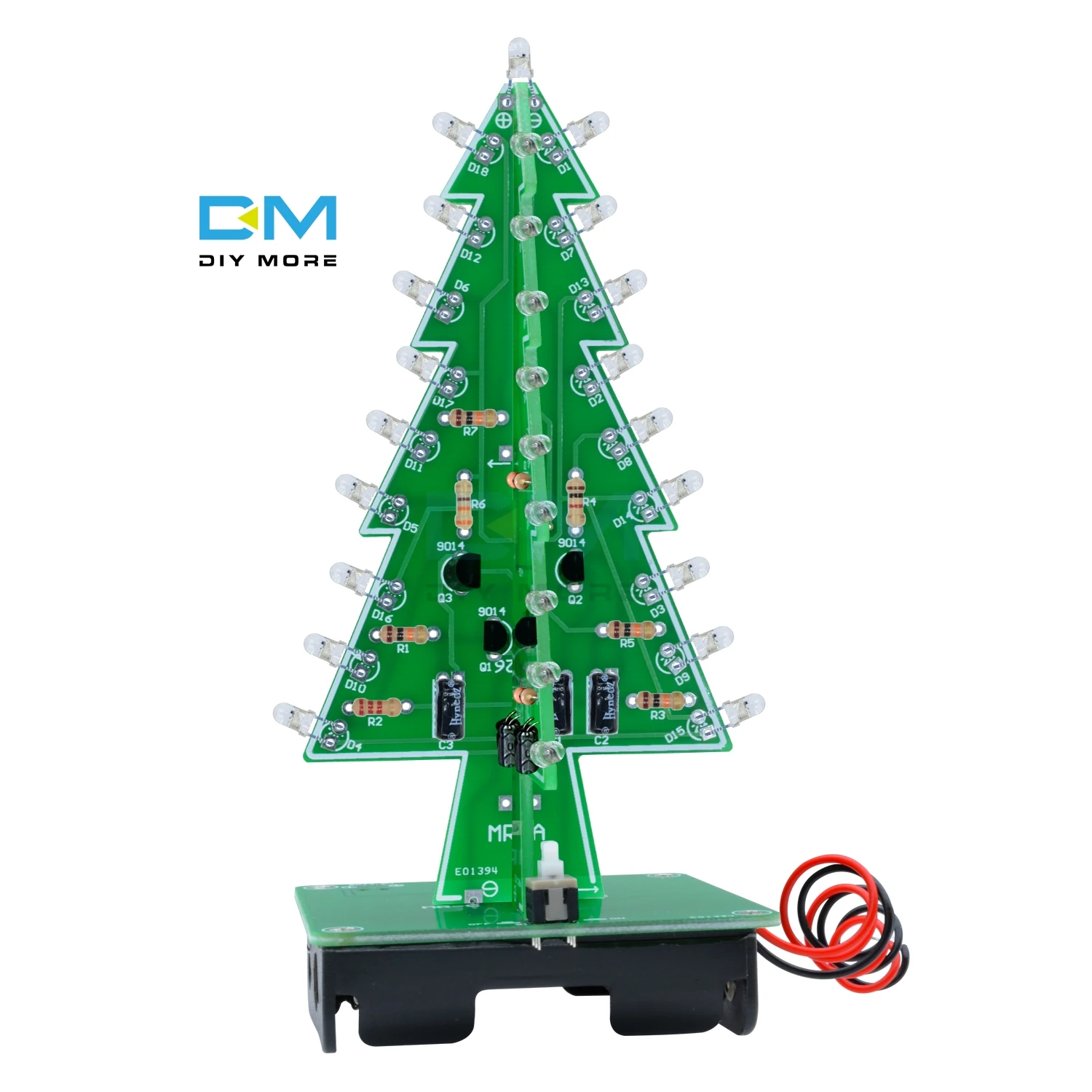 DIY 3D Christmas Kit Flashing Light LED Circuit 3/7 Colors Xmas Tree Gift New 