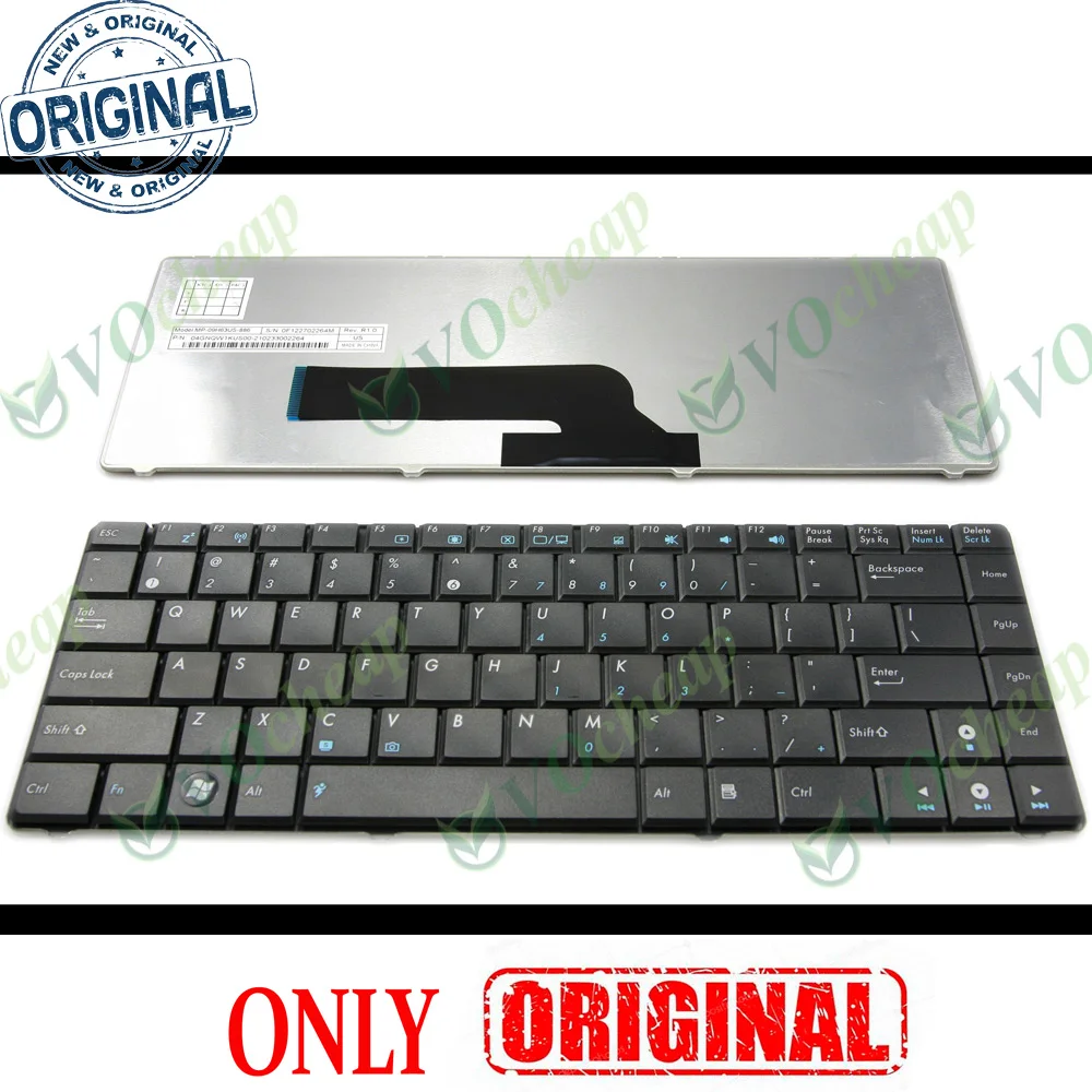 Новая клавиатура для ноутбука Asus K40 K40AB K40AF K40C K40ID K40IE K40IJ K43S K43SJ K43SV K43U черная MP-09H63US-886