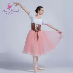 Новая балетная пачка "ЖИЗЕЛЬ" для девочек и Для женщин сцены балетные костюмы Романтический Длинный балетные юбки-пачки для девочек, для