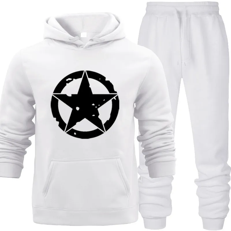 Hooded Hoodies with Pocket Lover's Sportswear Hoodies+Long Pants Two PieceSet Female Cotton Outfits Light All-match Unisex Set Hooded Hoodies with Pocket Lover's Sportswear Hoodies+Long Pants Two PieceSet Female Cotton Outfits Light All-match Unisex Set