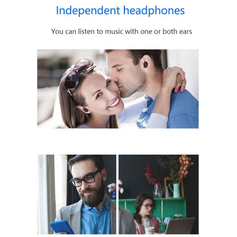 Эргономичный дизайн Bluetooth 5,0 беспроводные наушники стерео звук в ухо с микрофоном зарядный чехол для бега