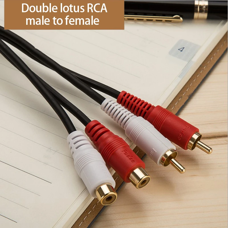 2RCA 2 RCA кабель со штыревыми соединителями на обоих концах для подключения аудио