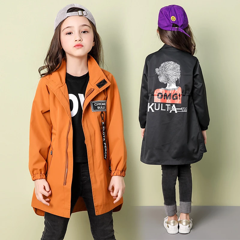 Primavera otoño niñas abrigo 8 9 10 12 13 14 años los chaquetas para el colegio|Chaquetas y abrigos| - AliExpress