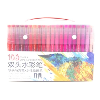 

Twin Marker Journal Pens Double Tip Head Marker Watercolor Pen Drawing Colors Brush Pen Sets