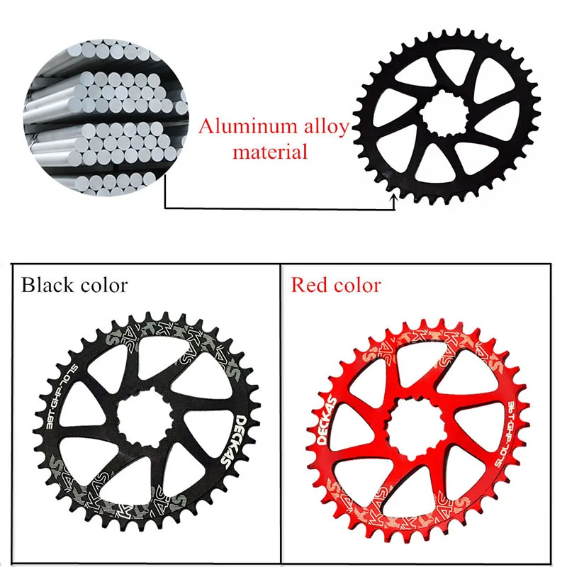 DECKAS GXP MTB Chainring RoundOval Chain Ring Mountain Bike Road Bicycle Chainwheel 32343638T SRAM GXP XX1 XO1 X1 GX XO X9 (2)