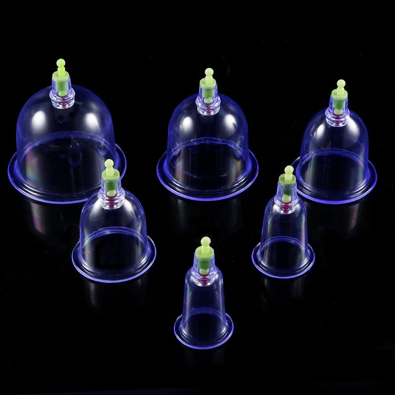 Effective Health Care 12 Cupping Cups Household Vacuum Cans Suction Therapy Device Back Body Massage anti-cellulite massager Set 3