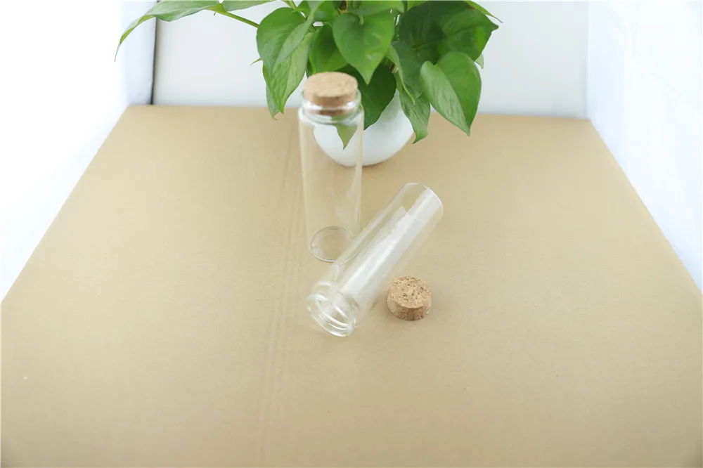 12pcs 47mm 200ml Cork Stopper Glass Bottles Spicy Storage Jar Bottle Food Containers Glass spice candy Jars Vials (7)
