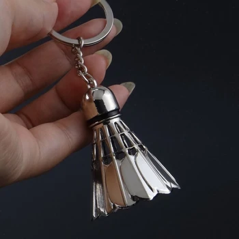 

Alloy Badminton Keychain For Men Women Keychain Jewelry Key Chain Holder Ring Car Bag Pendant Charm Keyring Athlete Clue Gift