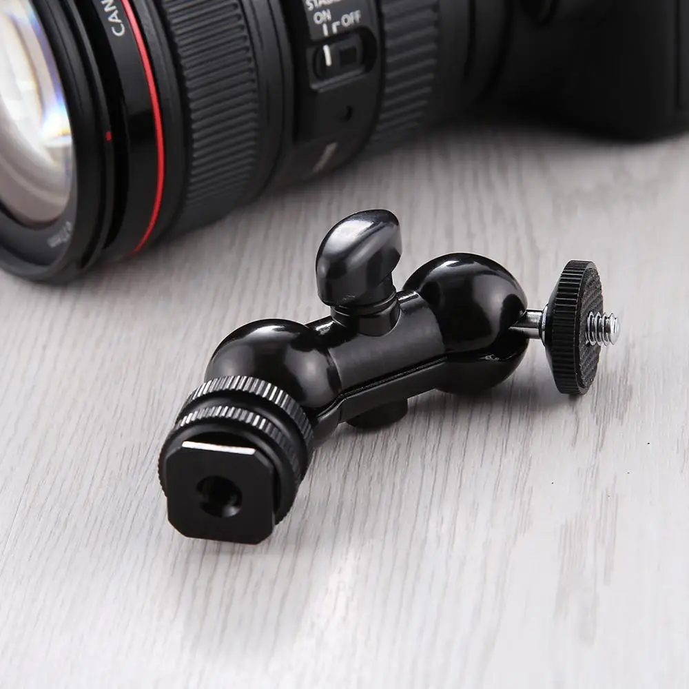 Зажим для камеры PULUZ DSLR вспышка башмак Поворотная шариковая головка 1/4 дюймовый