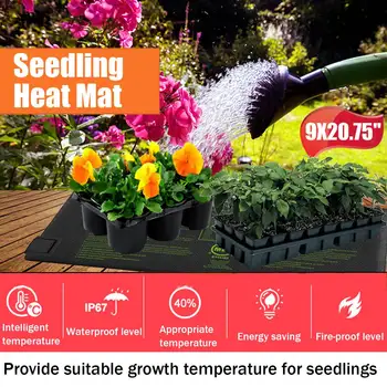 

22x52cm Seedling Heating Mat Waterproof Plant Seed Germination Propagation Clone Starter Pad Flower Vegetable Garden Supplies