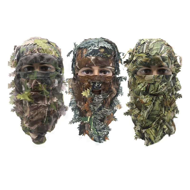 3D Stereo Camouflage Facial Mask Sheet Turkey Hunting Mask Hat Balaclava Full Forest CS Facial Mask Hot