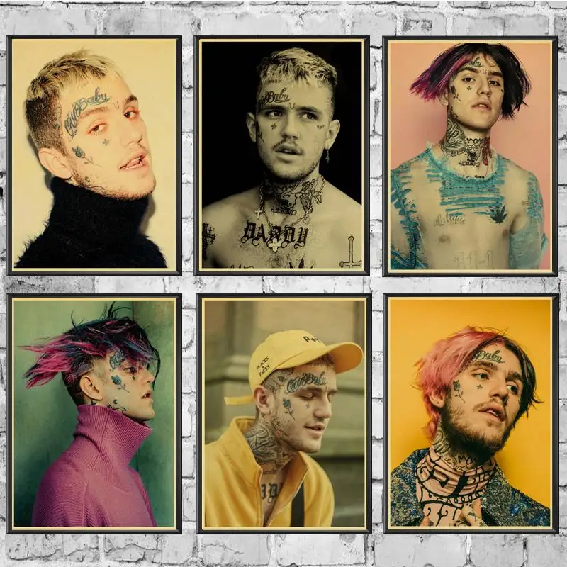 Постер в стиле хип хоп рэпер Lil Peep настенные наклейки винтажные постеры принты
