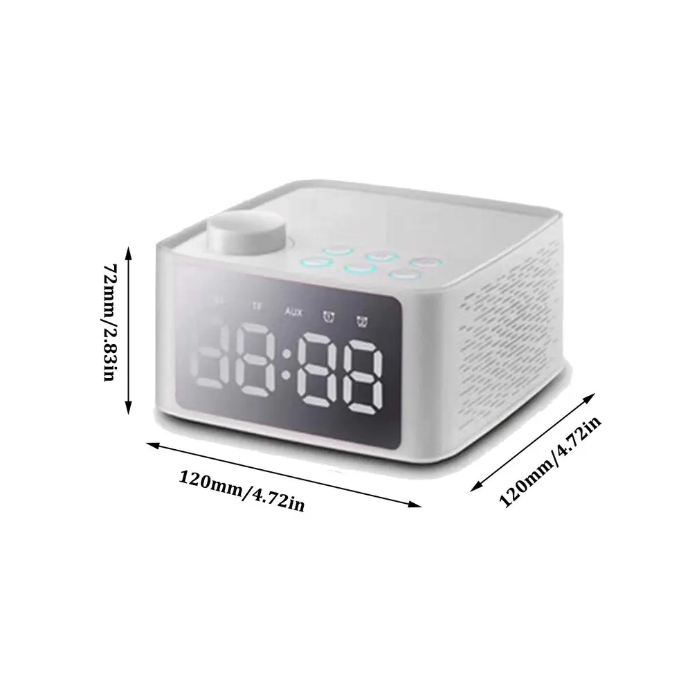 Прочный B1 bluetooth Динамик с подставкой двойные часы-будильник радио карта сабвуфер для рабочего стола, мульти-Функция подарок аудио Динамик