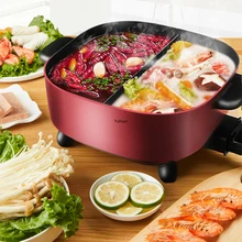 5L электрический горячий горшок Бытовая многофункциональная электрическая горячий горшок Электрический для тушеного мяса с интегрированной для тушеного мяса с 220V Плита