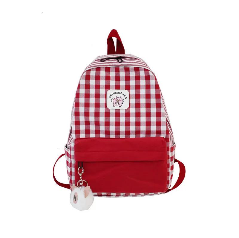 

Fashion simple high school student Sen girl wind bag campus simple trend hit color multi-function large capacity backpack