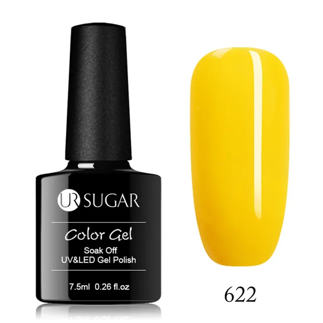 Ur Sugar 7,5 мл Гель-лак для ногтей УФ светодиодный Гель-лак для дизайна Пальцев Гель-лак долговечный Гель-лак для ногтей маникюр - Цвет: 622