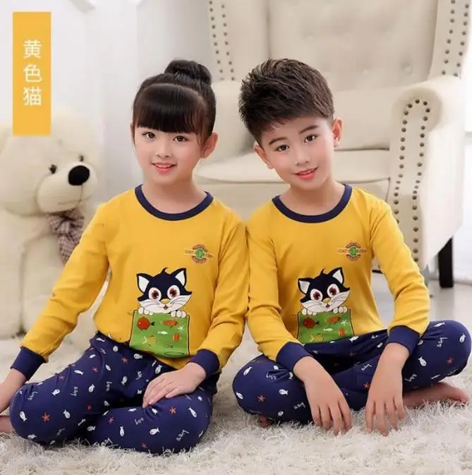 style 24 Детская одежда для сна; пижамы; зимние детские пижамы; комплекты одежды для маленьких мальчиков и девочек; пижама с длинными рукавами и рисунком; Infantil; детская одежда для сна - Цвет: style 24