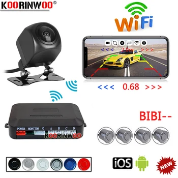 

Koorinwoo Latest Color WIFI Car Parkmaster Parking Sensor Wireless For IPhone Android Mobile Phone Car Rear view camera Distance