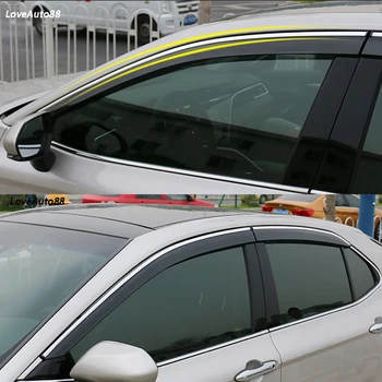 

For Toyota Camry 2018 2019 2020 Car Sun Rain Vent Guard Shield Delflector Window Visor Awnings Cover Trim Auto Accessories