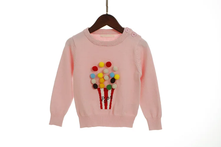 Свитер для маленьких девочек на весну, зиму и осень детские вязаные свитера с рисунком «попкорн» для девочек, вязаный свитер, пуловер желтого, серого, розового цвета