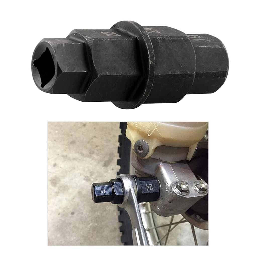 Motorcycle Front Rear Wheel Axle Hex Spindle Driver Socket Tool 17mm/19/22/24mm