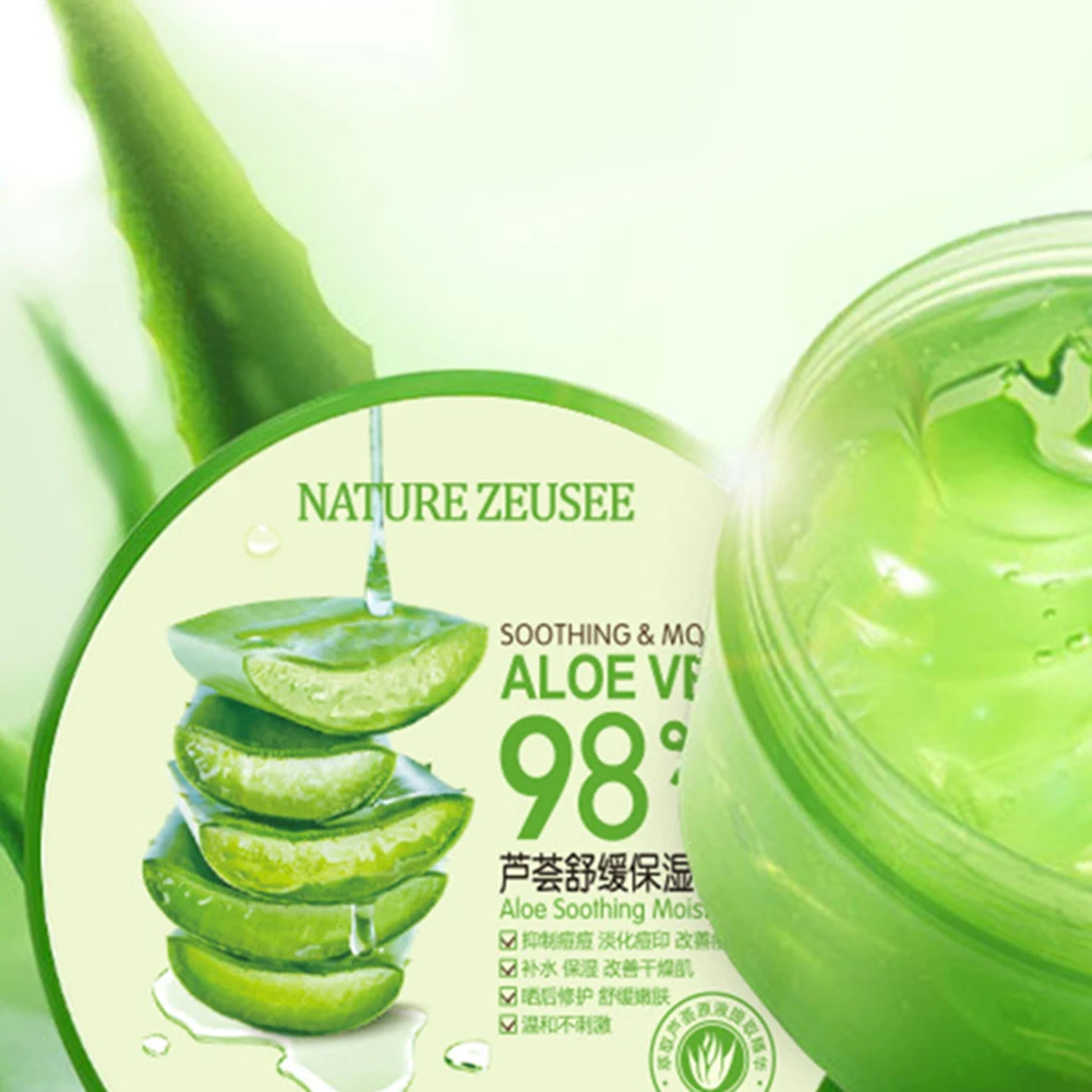 300ml Aloe Vera Gel Hydrating Moisturizing Face Cream 98% Acne Lotion Skin Care Moisturizing Day Cream After Sun Lotion Aloe Gel