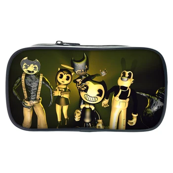 

New Fashion Pen Bags Children Cartoon Pen Box Fashion Cosmetic Cases For Women Make Up Bags Bendy And The Ink Machine Study Case