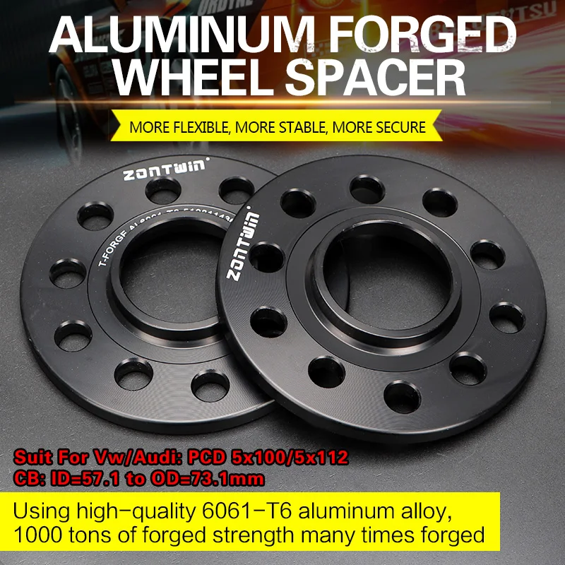 

2Pieces 3/5/8/10/12/15/20mm Wheel Spacers Conversion Adapters PCD 5x100/5x112 CB: ID=57.1mm to OD=73.1mm suit for Vw-Audi Car