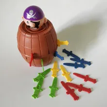 2 шт./лот, миниатюрное пиратское ведро с 16 мечами, шутка, гаджет, Вечерние игры для путешествий, для детей, детей, взрослых, Семейная Игрушка на Хэллоуин