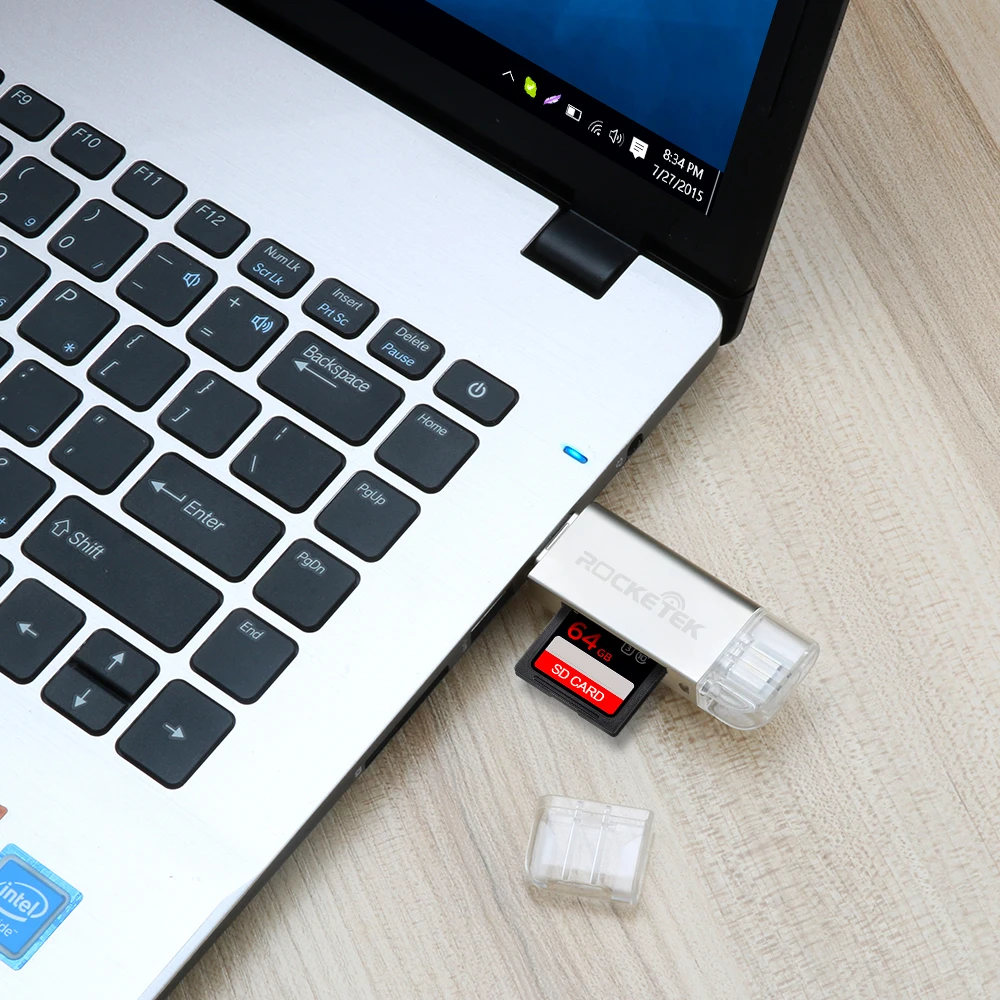 Rocketek usb 2 0 Алюминиевый кардридер для карт памяти OTG type c адаптер micro SD/TF microsd ридеры