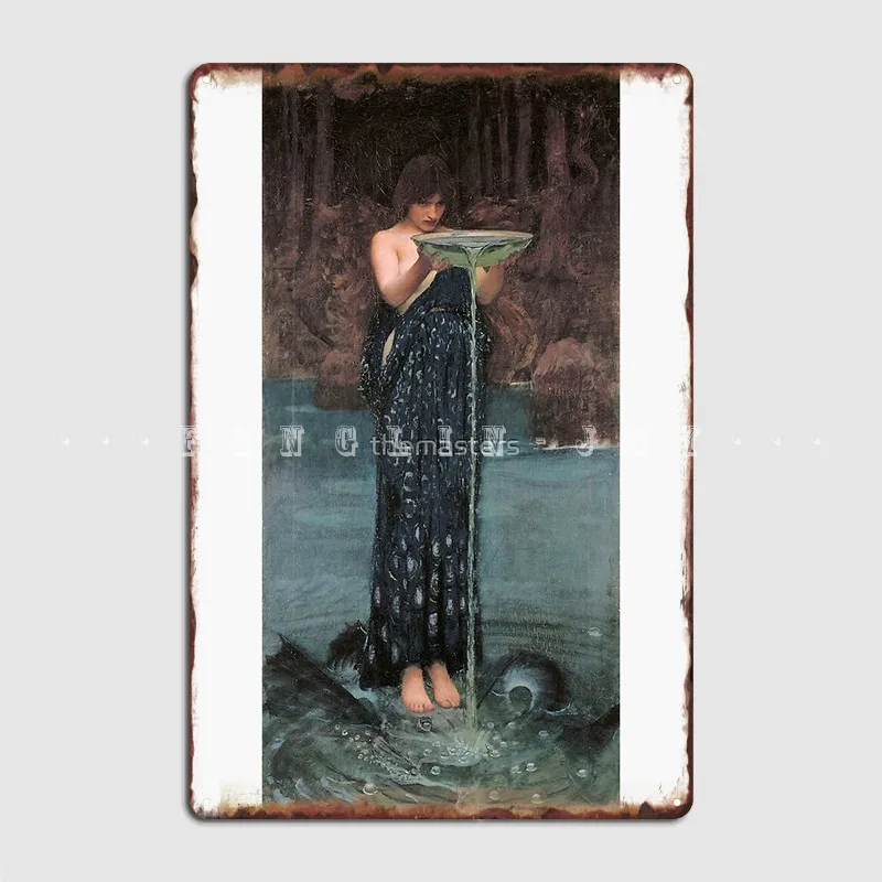 Circe пригласительная Иоанна Уильяма водяного дома металлический плакат Настенный