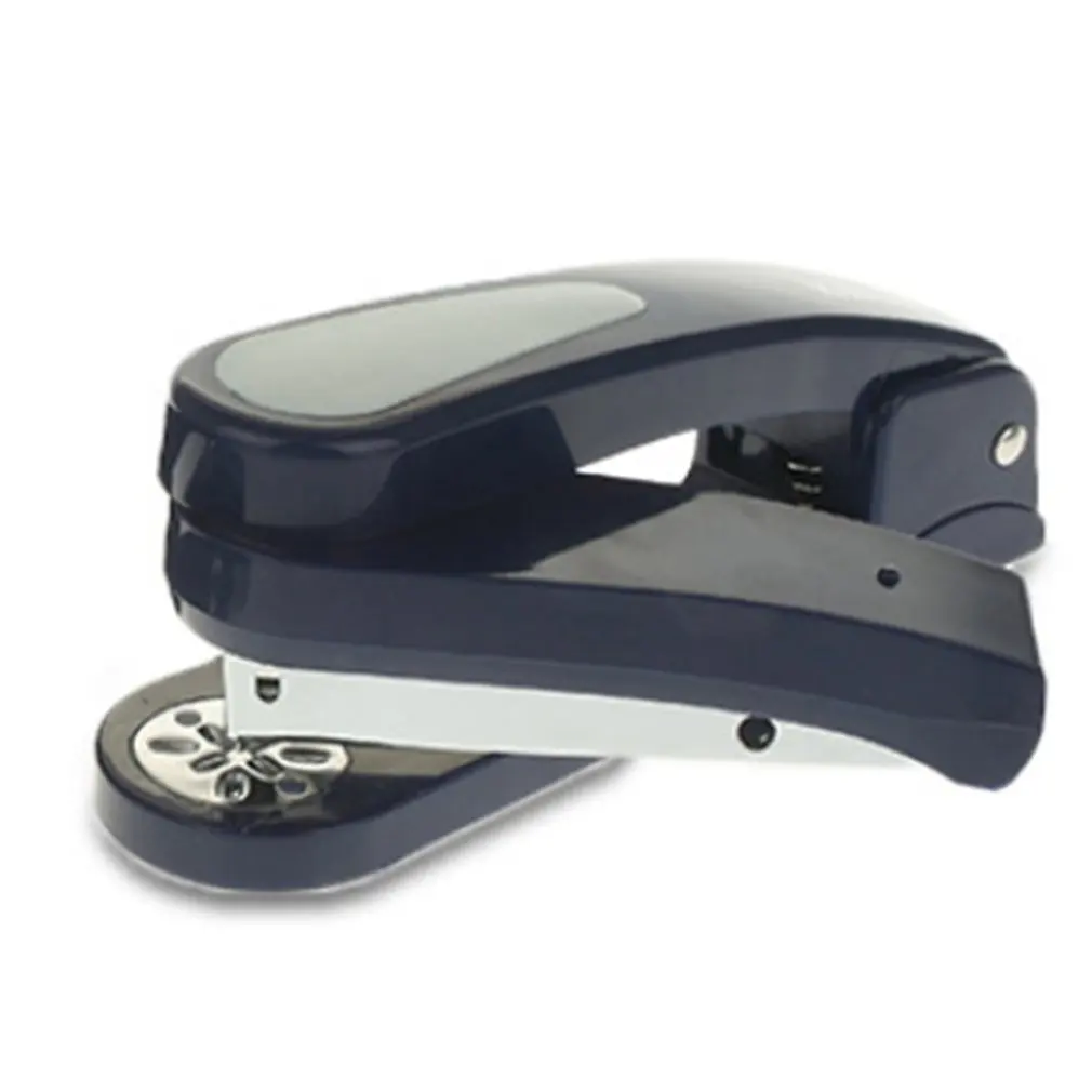 Синий Вращающийся средний степлер переплет 20 страниц вращается на 45 градусов без скоб для скрепления бумаги школьные офисные аксессуары - Цвет: Синий