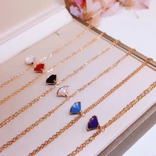 Брендовые ювелирные изделия из чистого 925 пробы серебра для женщин, браслет с перламутром и веером, свадебные ювелирные изделия белого и красного цвета, браслет с 1 вентилятором