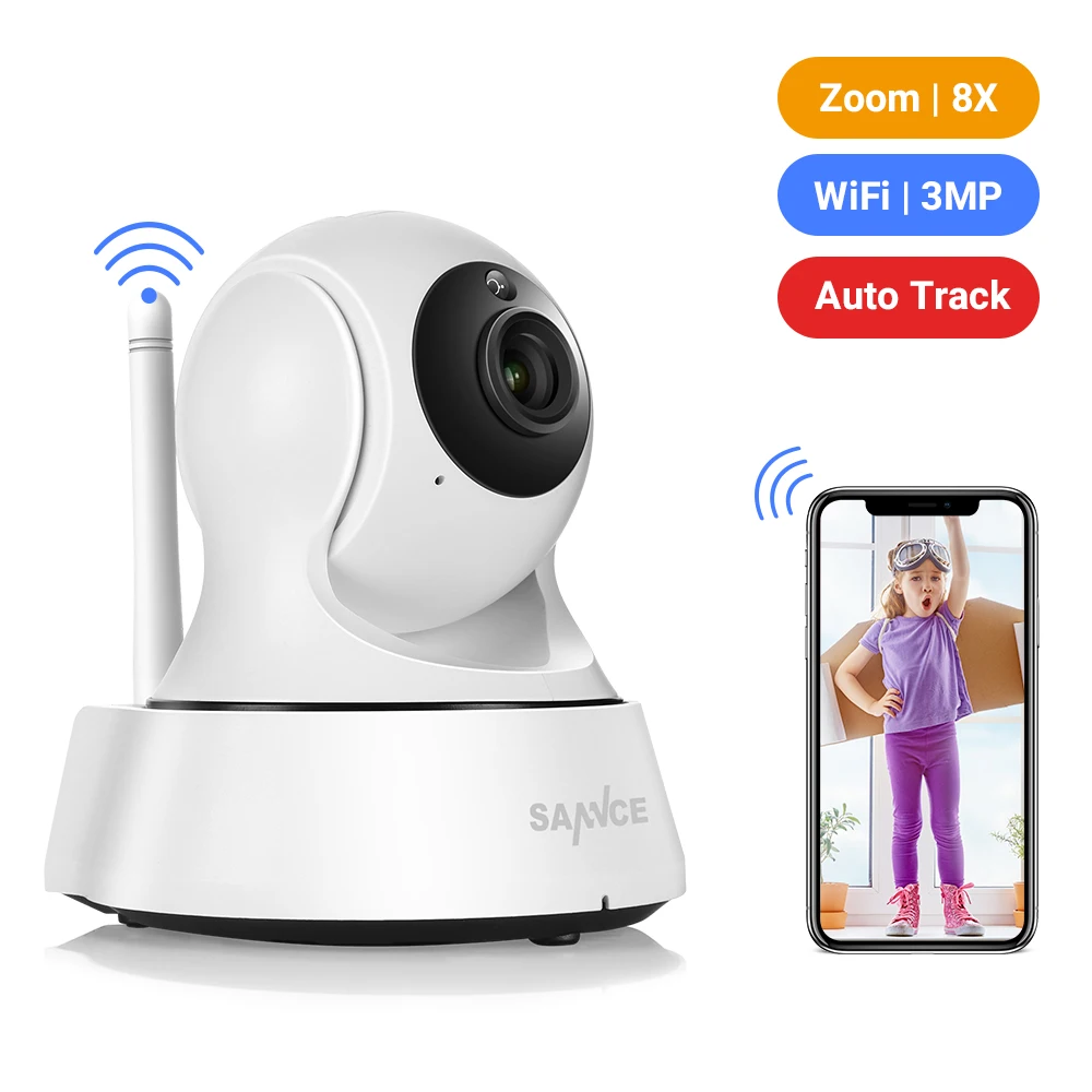 SANNCE seguridad IP Cámara Wi-Fi inalámbrico Mini red vigilancia Wifi 720 p cámara de visión nocturna CCTV Baby Monitor
