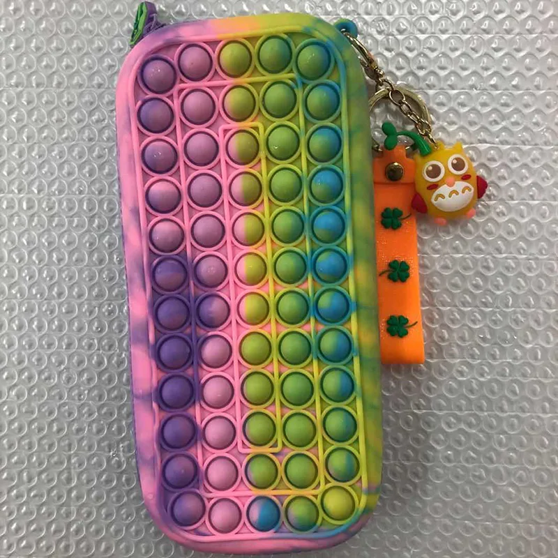 

Creative Bubble Stationery Bag Silicone Pencil Bag Decompression Puzzle Fun Learning Supplies Children's Toy Stationery Box