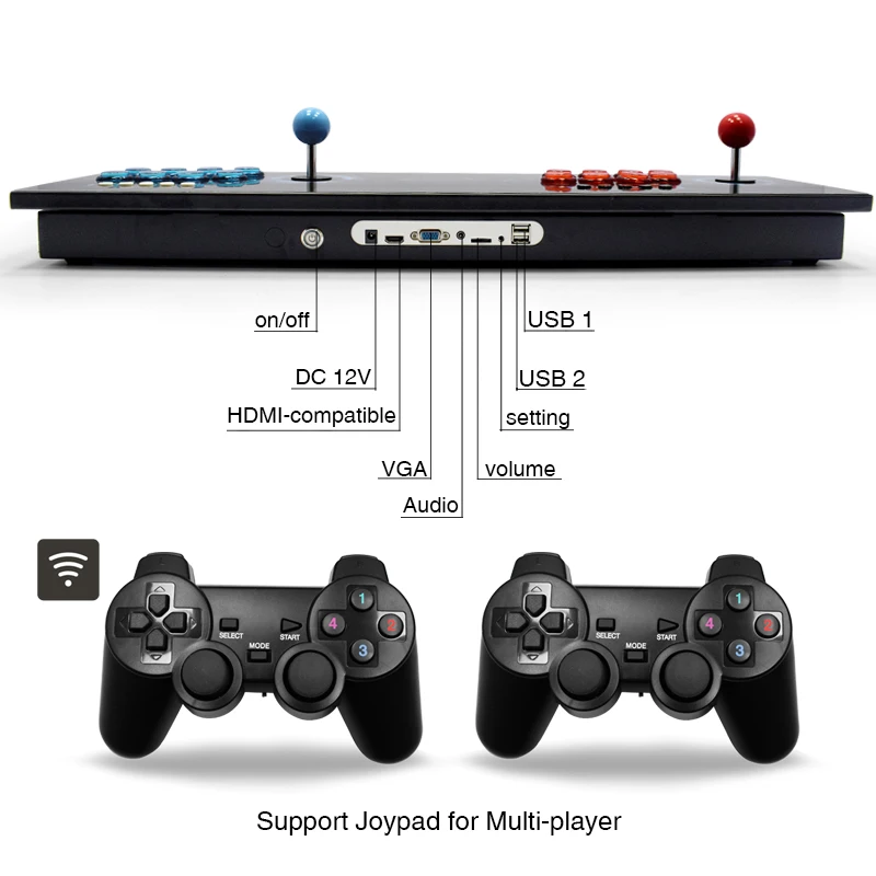 IYO Pandora Box 3D WiFi Plus Arcade Box 8000 7000 Games Zero Delay 6 8 Buttons