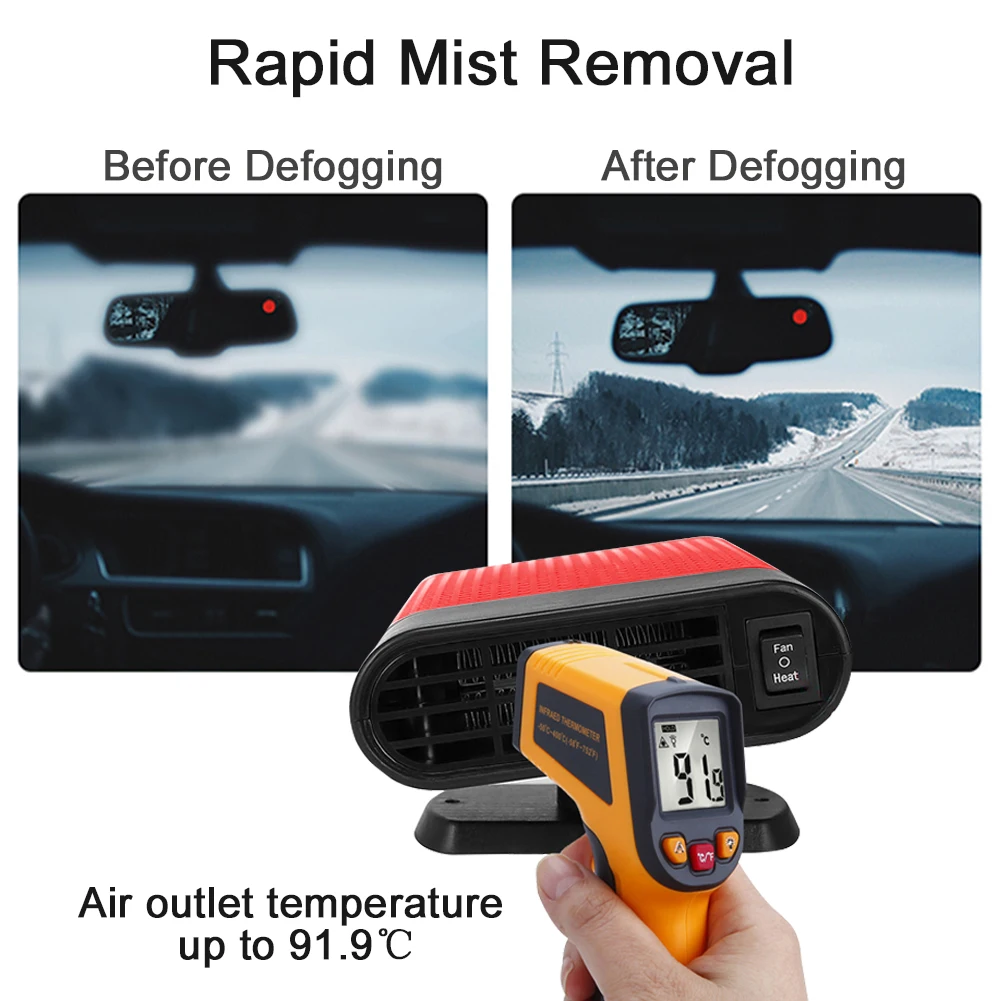 12 V 150 W вращающийся база Non-Slip быстрый нагрев теплые подъёмник автомобиля лобового стекла автомобиля Керамика Портативный влагоулавливатель автомобильный обогреватель антиобледенитель