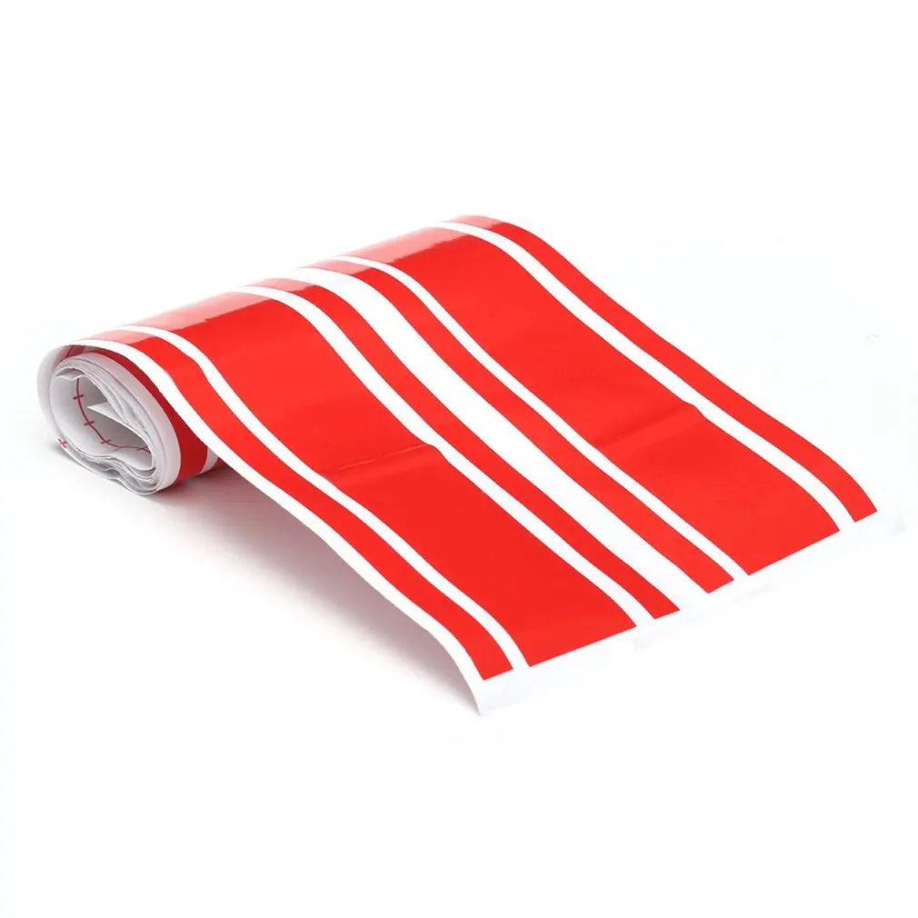 

180*8CM Adhensive And Durable Car Stickers For Vehicle Hoods Classical Stripes Eye-pleasing Vinyl Strong Viscosity