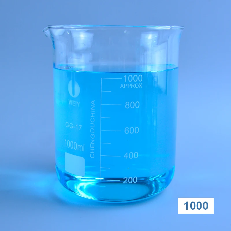 1000ml Low Form Beaker Chemistry Laboratory Borosilicate Glass Transparent Beaker Thickened with spout 1PC
