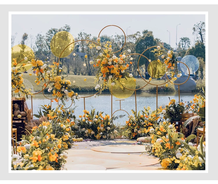 JAROWN Wedding Artificial Rose Flower Row Small Corner Flowers Silk Fake Flowers DIY Party Decoration Home Garland Decor Flores (28)