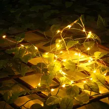 3 м Медный Серебряный провод 30 светодиодный гирлянды водонепроницаемый праздничное освещение для сказочной рождественской елки Свадебная вечеринка украшения