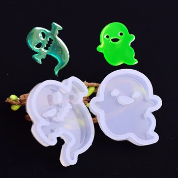 

10 Pcs Halloween Star Moon Ghost Elf Love Pendant Silicone Mold For Epoxy Resin Mold Craft Custom Keychain Earring DIY Jewerly