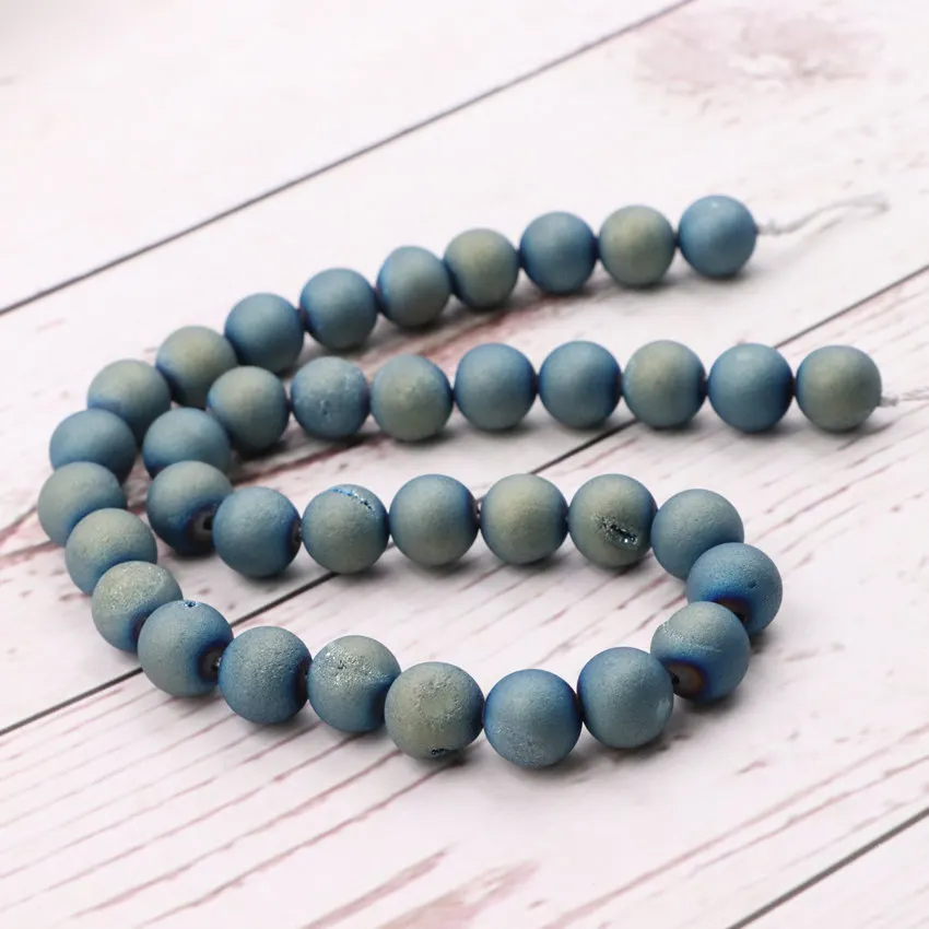 Оптовая продажа Новинка круглый натуральный кварц Geode агатовый камень бусины для